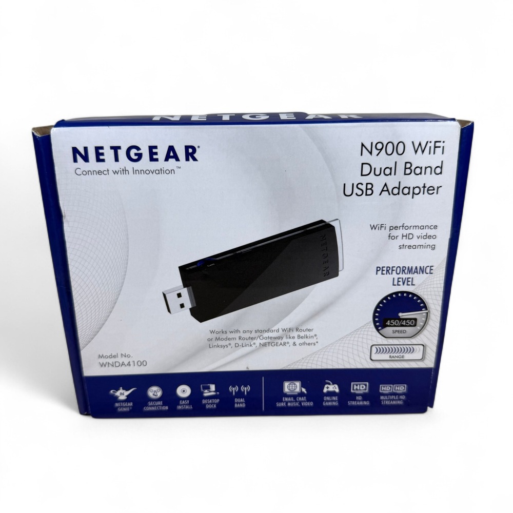 Netgear Model WNDA4100 N900 Wireless USB Adapter In‎ Box